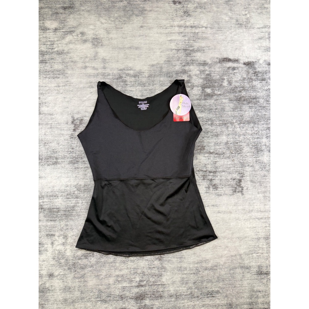 NWT Spanx Hide & Sleek Cami Black Compression Tank Top XL